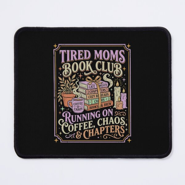 Item preview, Tired Moms Book Club Coffee Chaos Chapters Candles designed and sold by graphixpolash.