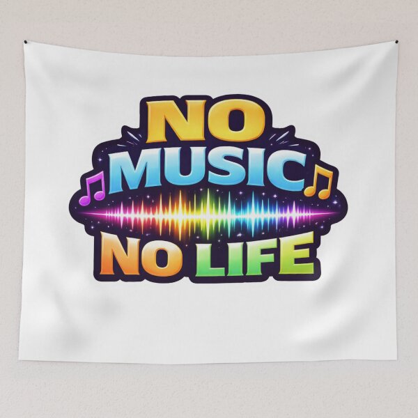 Item preview, No Music No Life Rainbow Wave designed and sold by lorand-designs.