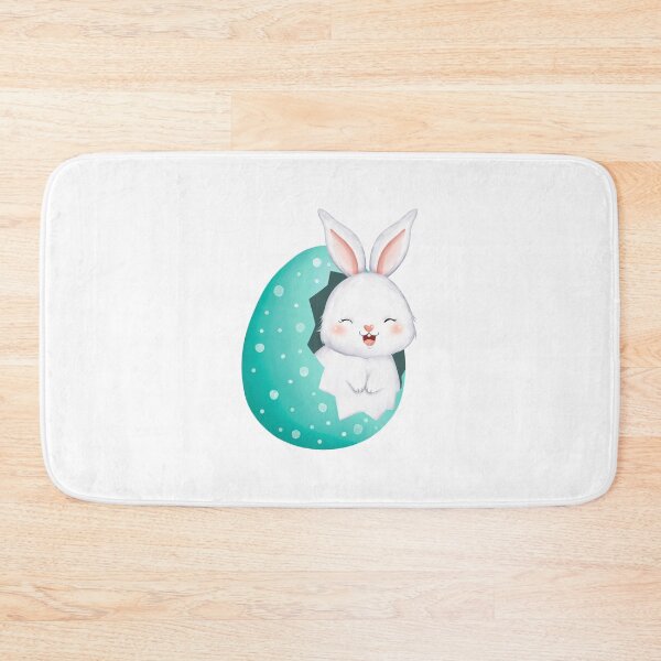 Item preview, White Rabbit Colorful Eggs - Adorable Spring Vibe designed and sold by FuzionRaptor.