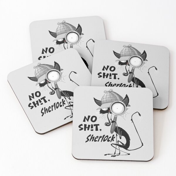 Item preview, "No Shit, Sherlock" Black Cat Meme designed and sold by BluedarkArt.