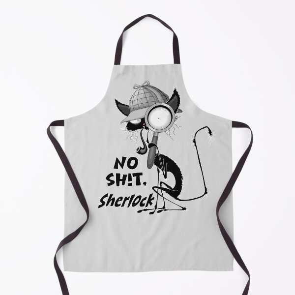 Item preview, "No Shit, Sherlock" Black Cat Meme designed and sold by BluedarkArt.