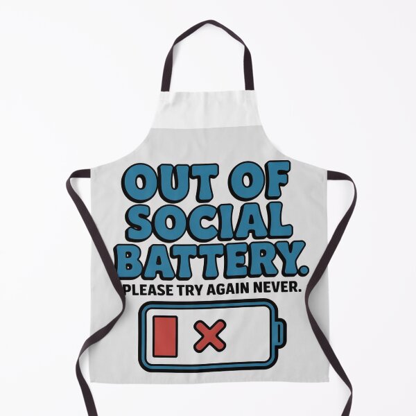 Item preview, Out of Social Battery Please Try Again Never Blue Funny Introvert Gift designed and sold by LeftEarlyClub.
