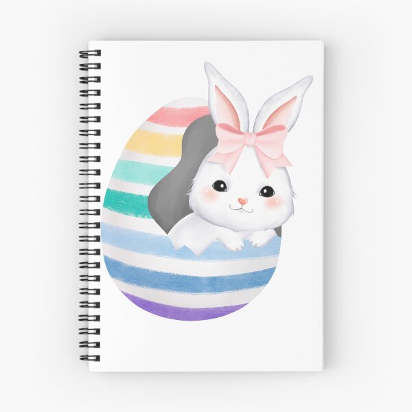 Item preview, White Rabbit and Colorful Easter Eggs - Adorable Spring Holiday Gift designed and sold by FuzionRaptor.