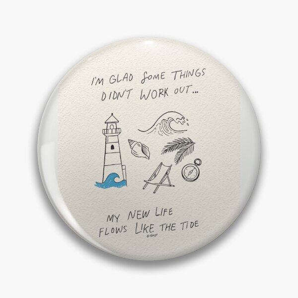 Item preview, Glad It Didn’t Work Out - Coastal Affirmation Quote designed and sold by spotia.
