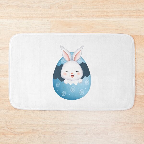 Item preview, White Rabbit Colorful Eggs - Adorable Spring Vibe designed and sold by FuzionRaptor.