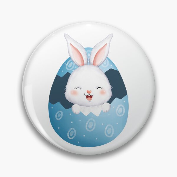 Item preview, White Rabbit Colorful Eggs - Adorable Spring Vibe designed and sold by FuzionRaptor.