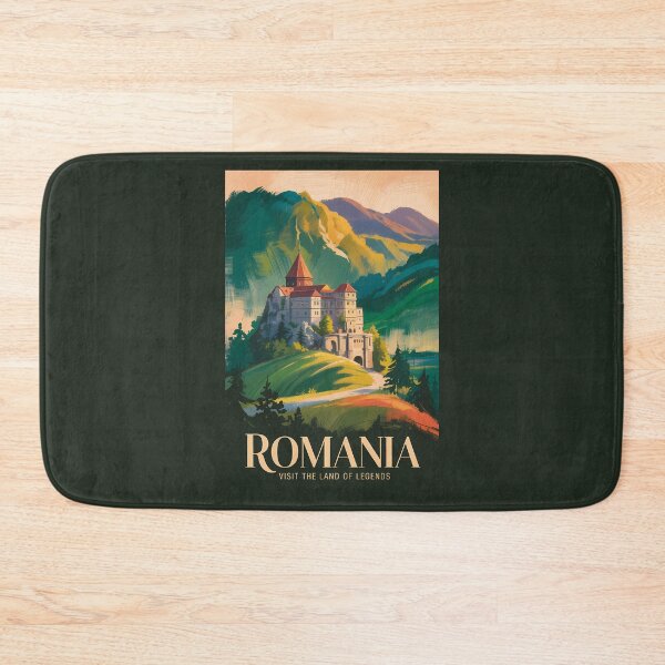 Item preview, Romania Castle Landscape Illustration Travel Art Vintage designed and sold by KrisSidDesigns.