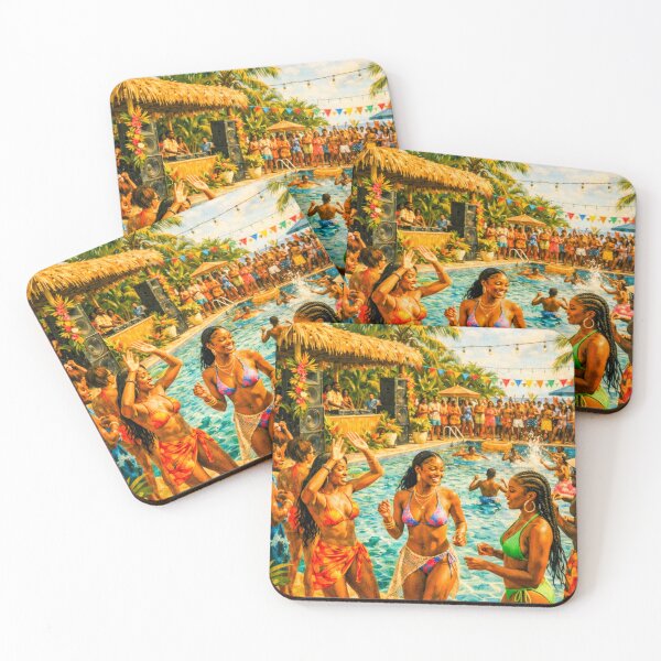 Item preview, Summer Pool Party Energy- Tropical Island Celebration  designed and sold by digitalbob60.