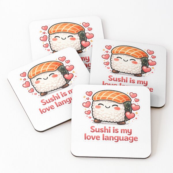 Item preview, Sushi Is My Love Language Cute Kawaii Sushi designed and sold by MarinaBlackArt.
