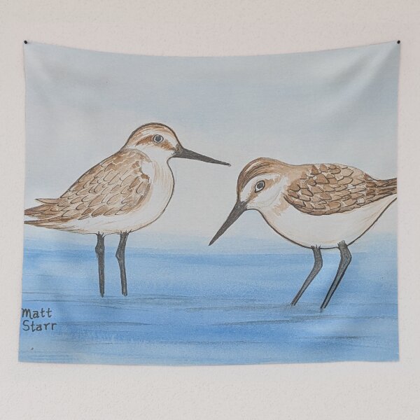 Item preview, Sand pipers in the surf  designed and sold by Matt Starr Fine Art .