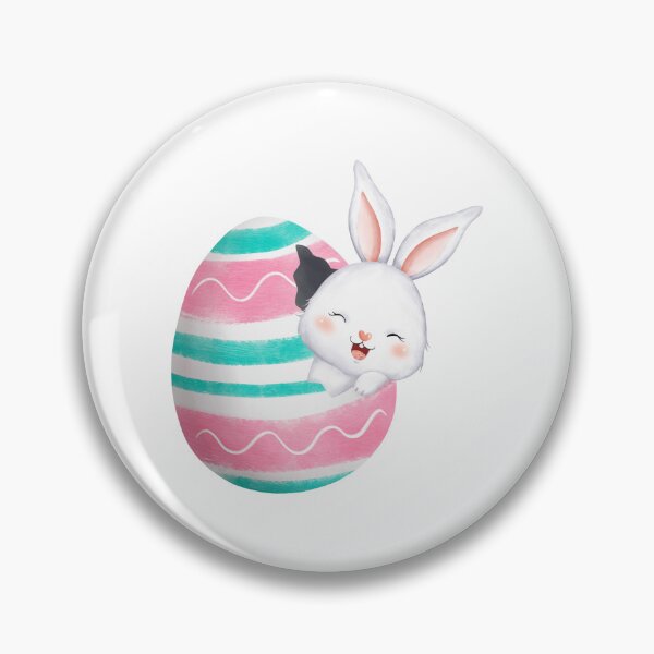 Item preview, White Rabbit and Colorful Easter Eggs - Adorable Spring Holiday Gift designed and sold by FuzionRaptor.