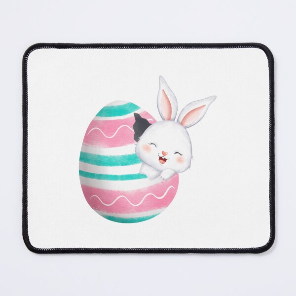 Item preview, White Rabbit and Colorful Easter Eggs - Adorable Spring Holiday Gift designed and sold by FuzionRaptor.