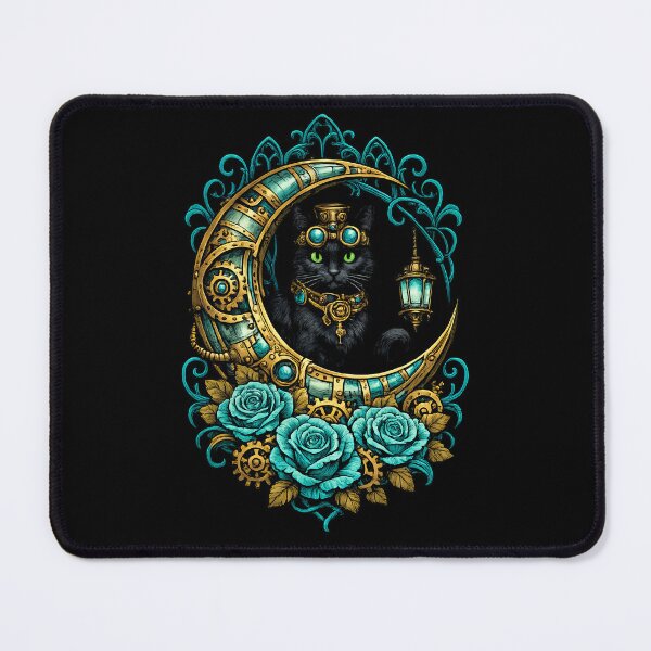 Item preview, Gothic Fourteenth Century Steampunk Black Cat designed and sold by scicilysimonee.
