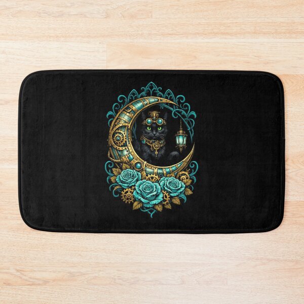Item preview, Gothic Fourteenth Century Steampunk Black Cat designed and sold by scicilysimonee.