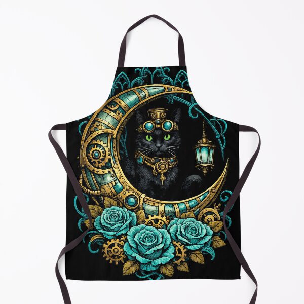 Item preview, Gothic Fourteenth Century Steampunk Black Cat designed and sold by scicilysimonee.