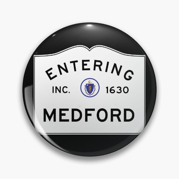 Item preview, Entering Medford Massachusetts - Commonwealth of Massachusetts Road Sign  designed and sold by NewNomads.