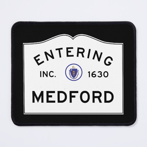 Item preview, Entering Medford Massachusetts - Commonwealth of Massachusetts Road Sign designed and sold by NewNomads.