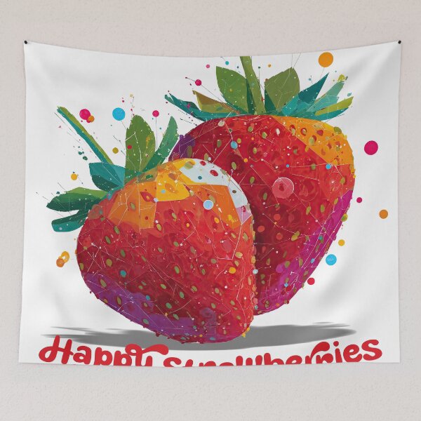 Item preview, Happy Strawberries – Vibrant Delight designed and sold by ForeverPrintsOK.