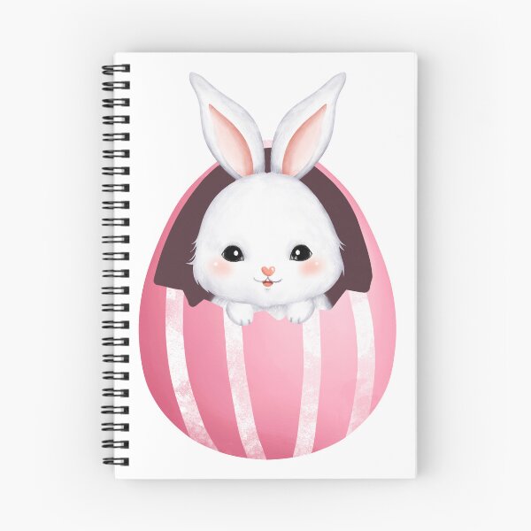 Item preview, White Rabbit Colorful Eggs - Adorable Spring Vibe designed and sold by FuzionRaptor.