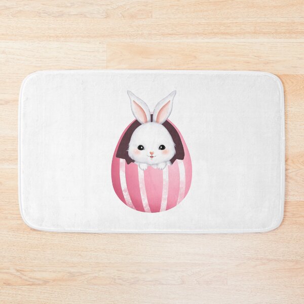 Item preview, White Rabbit Colorful Eggs - Adorable Spring Vibe designed and sold by FuzionRaptor.