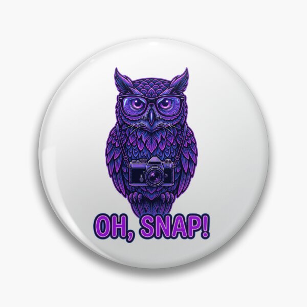 Item preview, Wise Owl Photographer Retro 80s Neon - Hipster Owl Vintage Camera - Oh Snap designed and sold by Hinata04.