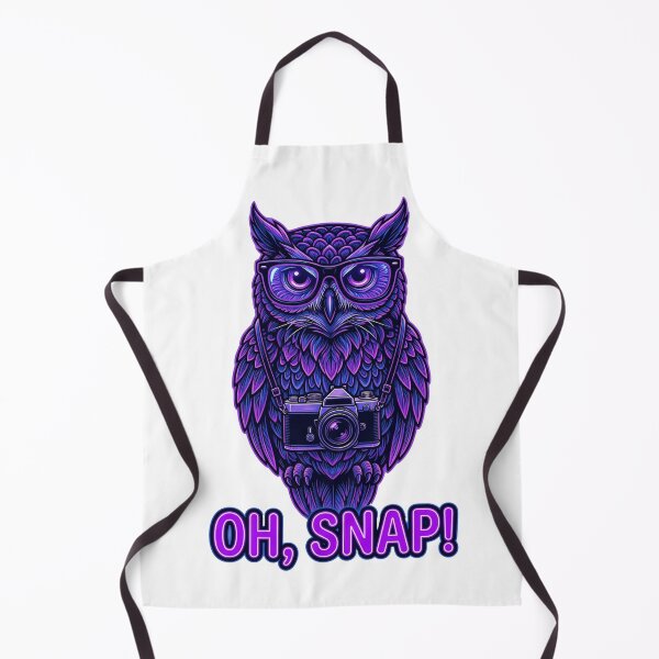 Item preview, Wise Owl Photographer Retro 80s Neon - Hipster Owl Vintage Camera - Oh Snap designed and sold by Hinata04.