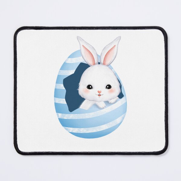 Item preview, White Rabbit with Colorful Spring Eggs - Adorable Easter Holiday Gift designed and sold by FuzionRaptor.