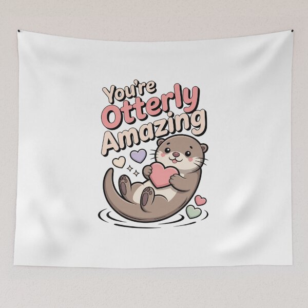 Item preview, ou’re Otterly Amazing Cute Otter Pun Kawaii Animal Design designed and sold by Kesterton.