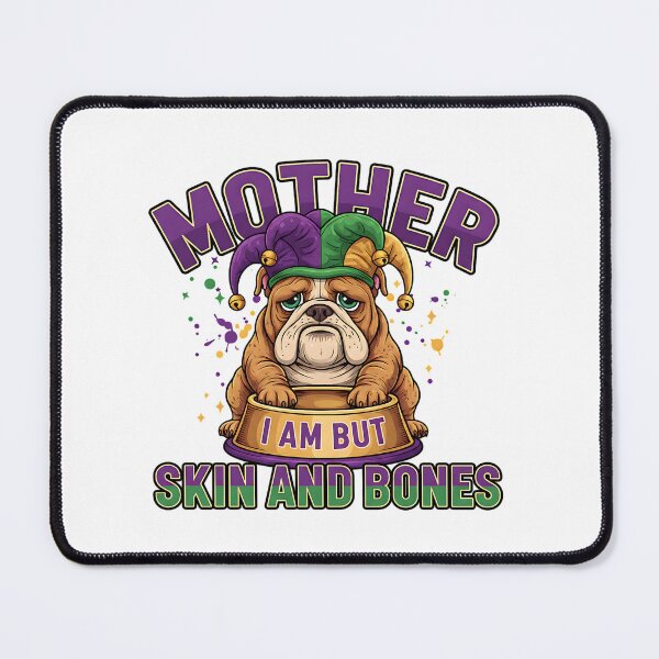 Item preview, mardi gras bulldog funny skinny dog design designed and sold by ArtDesignTp.