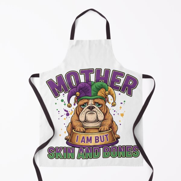 Item preview, mardi gras bulldog funny skinny dog design designed and sold by ArtDesignTp.