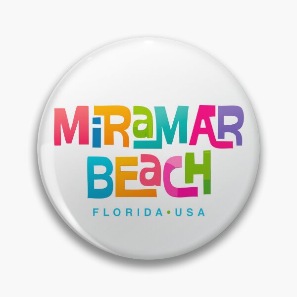 Item preview, Miramar Beach Florida Retro Typographic Design designed and sold by Futurebeachbum.