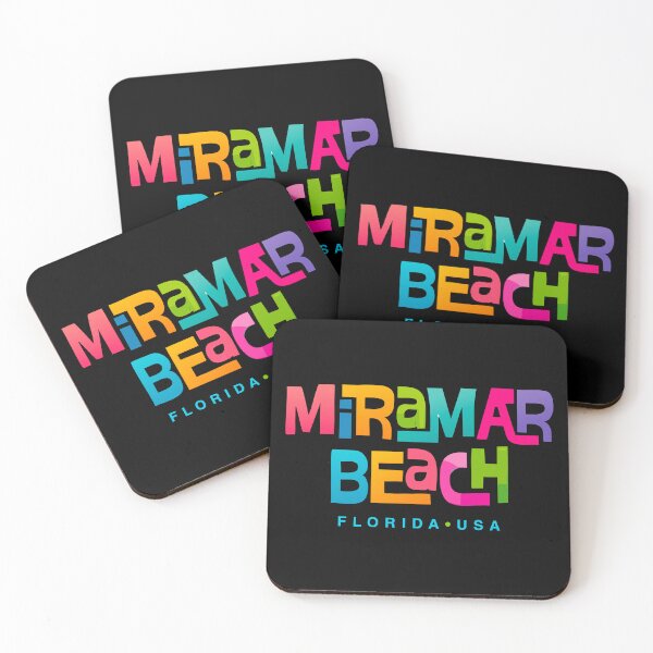 Item preview, Miramar Beach Florida Retro Typographic Design designed and sold by Futurebeachbum.