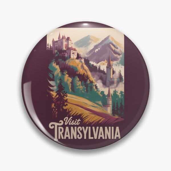Item preview, Transylvania Landscape Illustration Travel Art Vintage designed and sold by KrisSidDesigns.