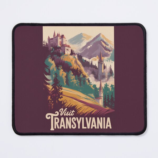 Item preview, Transylvania Landscape Illustration Travel Art Vintage designed and sold by KrisSidDesigns.