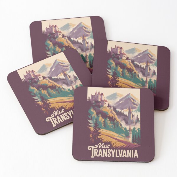 Item preview, Transylvania Landscape Illustration Travel Art Vintage designed and sold by KrisSidDesigns.