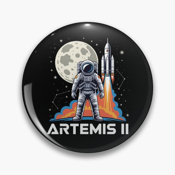 Item preview, Artemis II Moon Mission – Astronaut Space Exploration Design designed and sold by SoftStyleStudio ⭐⭐⭐.