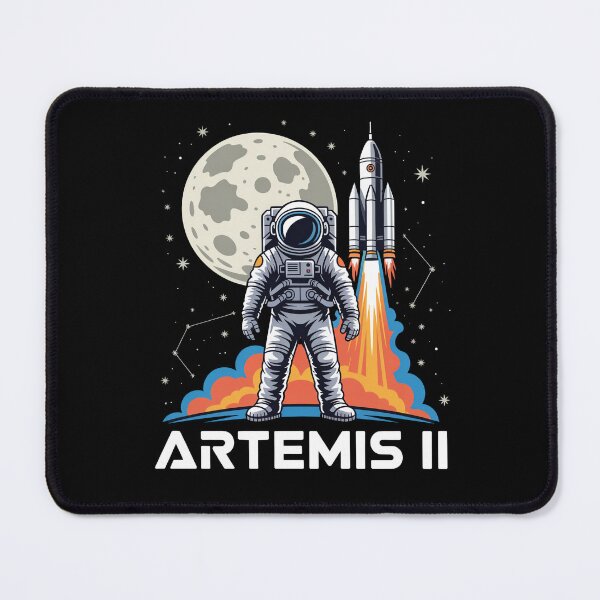 Item preview, Artemis II Moon Mission – Astronaut Space Exploration Design designed and sold by SoftStyleStudio ⭐⭐⭐.