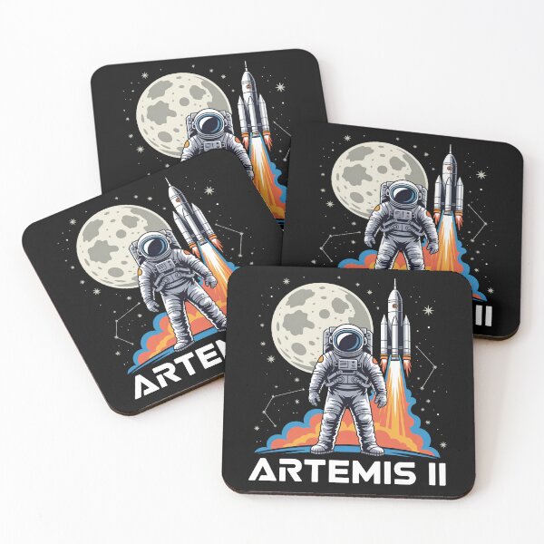 Item preview, Artemis II Moon Mission – Astronaut Space Exploration Design designed and sold by SoftStyleStudio ⭐⭐⭐.