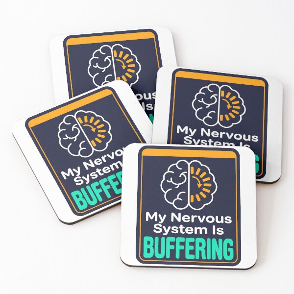Item preview, My Nervous System Is Buffering Anxiety Sticker designed and sold by H7-STUDIO.