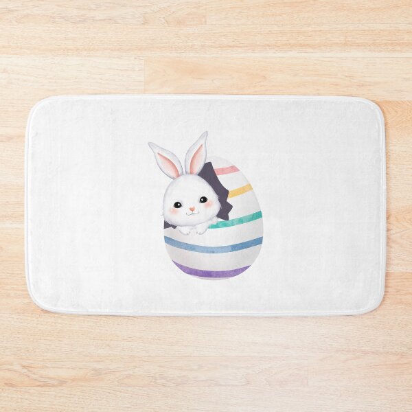 Item preview, White Rabbit Colorful Eggs - Adorable Spring Vibe designed and sold by FuzionRaptor.