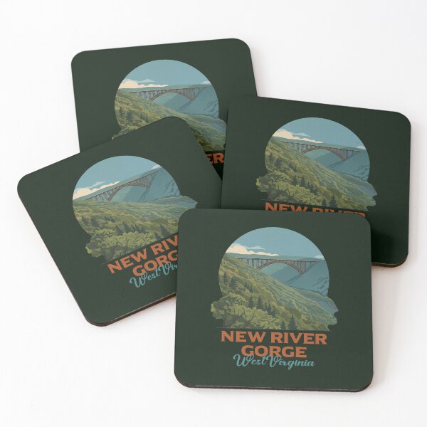 Item preview, New River Gorge National Park West Virginia Retro Badge Art designed and sold by LinaValearte.
