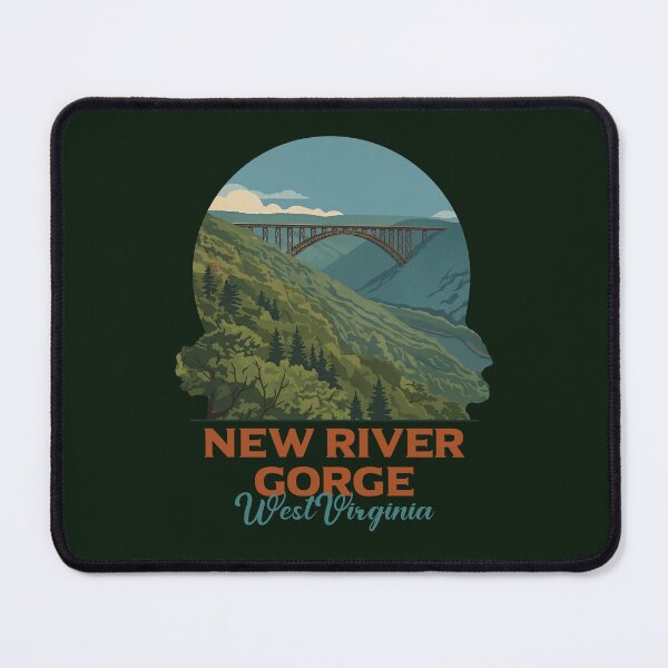Item preview, New River Gorge National Park West Virginia Retro Badge Art designed and sold by LinaValearte.