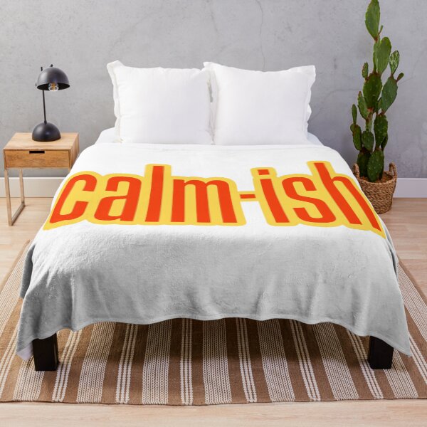 Item preview, Calm-ish, Yellow Outline Funny Quotes designed and sold by Memes N Lore .
