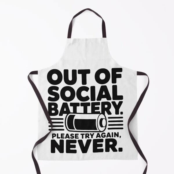Item preview, Out of Social Battery Please Try Again Never Funny Introvert Shirt designed and sold by LeftEarlyClub.