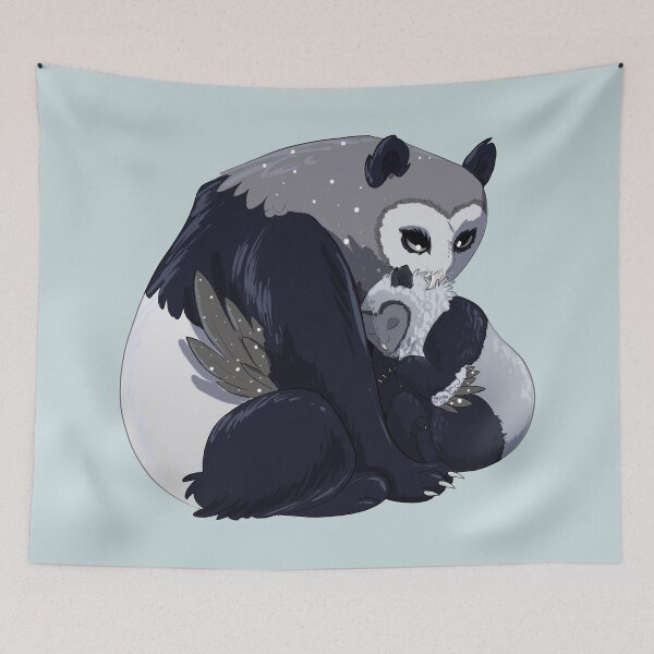 Item preview, Panda + Lesser Sooty Owl designed and sold by khalico.