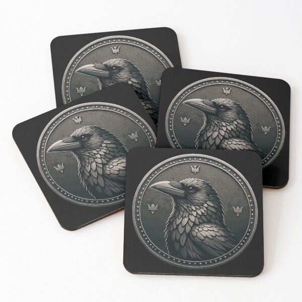 Item preview, Crow Kingdom Coin Design – Dark Raven Collector Emblem designed and sold by CyfroweMysli.