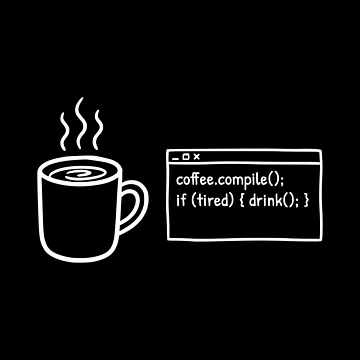 Artwork thumbnail, Coffee Compile Code XKCD Style Programmer Humor by AnnSign