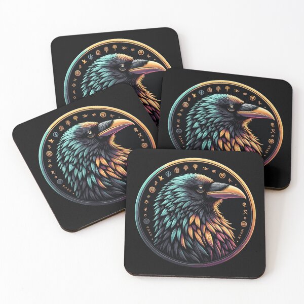 Item preview, Crow Kingdom Coin Design – Colorful Raven Collector Emblem designed and sold by CyfroweMysli.