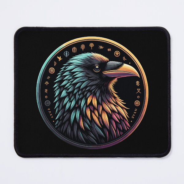 Item preview, Crow Kingdom Coin Design – Colorful Raven Collector Emblem designed and sold by CyfroweMysli.