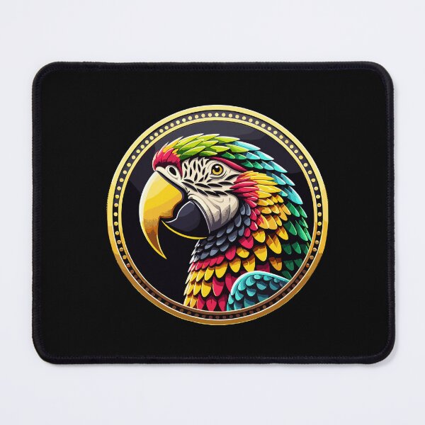 Item preview, Parrot Kingdom Coin Design – Colorful Bird Collector Emblem designed and sold by CyfroweMysli.